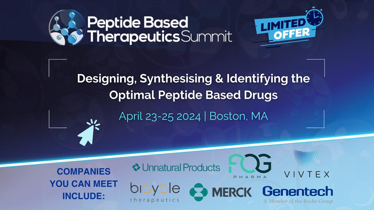 Peptide Based Therapeutics Summit banner