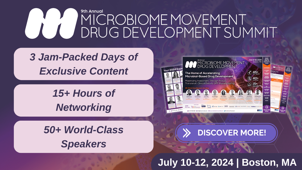 9th Microbiome Movement Drug Development Summit banner