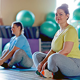 lady practicing yoga
