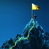 climbing mountain visual