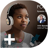 women with headphones on