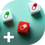 cubes with pill icons
