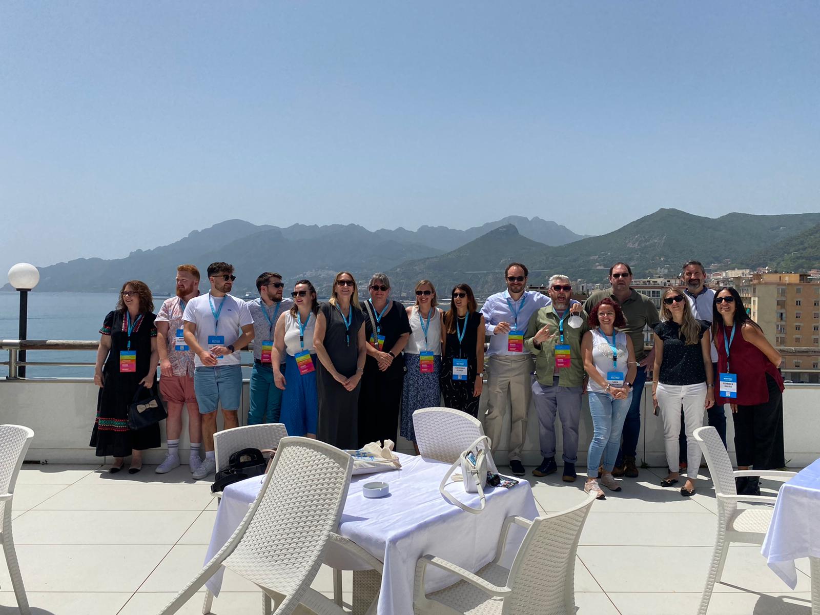 The late Paul Bannister with the extended pharmaphorum team in Salerno, Italy.