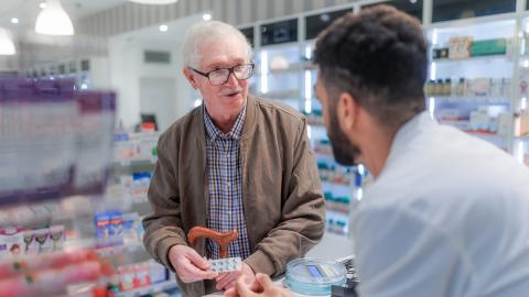 gentleman at pharmacy counter