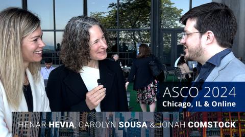 Henar Hevia and Carolyn Sousa at ASCO 2024