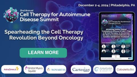 2nd Cell Therapy for Autoimmune Disease Summit promotion banner