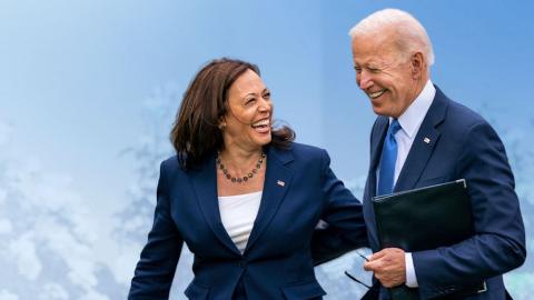 Vice President Kamala Harris and President Joe Biden in conversation