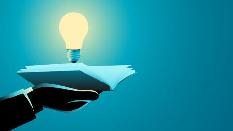 light bulb and book illustration