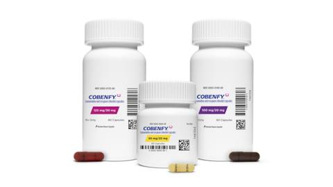 Cobenfy pill bottles and pills