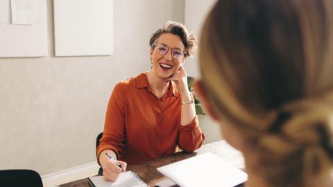 happy businesswoman