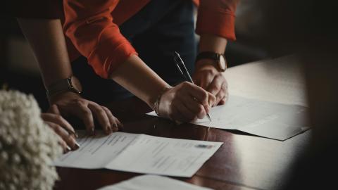 signing of a settlement agreement