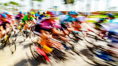 Cycling Race blurred