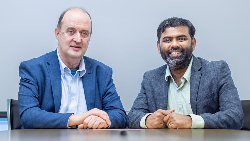 John and Aneesh - co-founder and co-inventor of Maxine’s Knotbody antibody technology