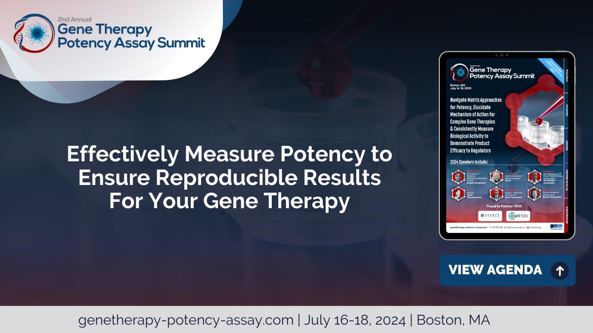2nd Gene Therapy Potency Assay Summit Returns to Boston banner