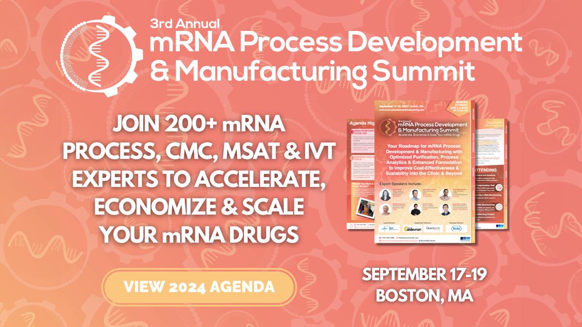3rd mRNA Process Development & Manufacturing Summit banner