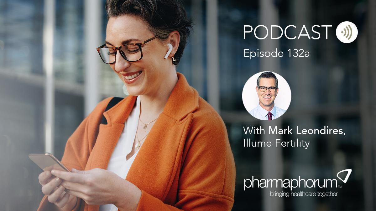 pharmaphorum podcast episode 132a - woman on her phone listening to headphones