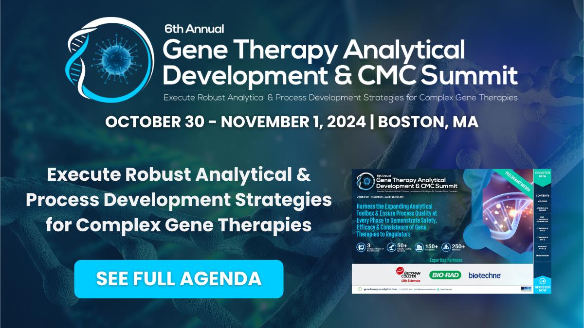 6th Gene Therapy Analytical Development & CMC Summit banner