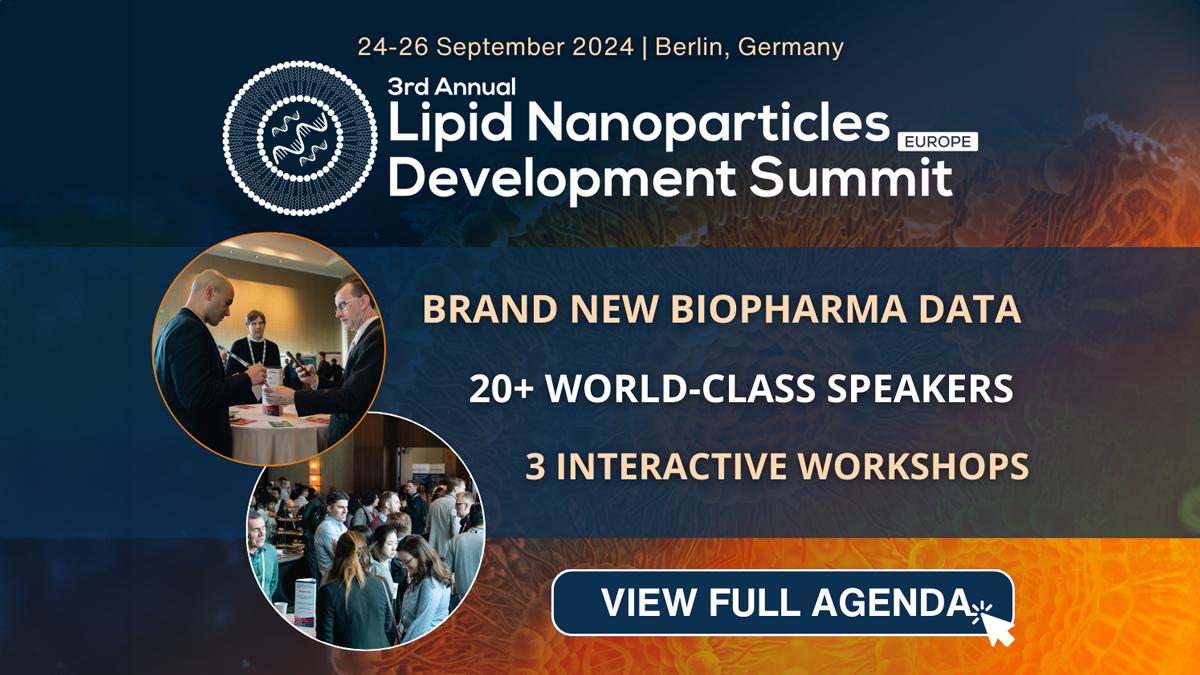 3rd Lipid Nanoparticles Development Summit Europe banner