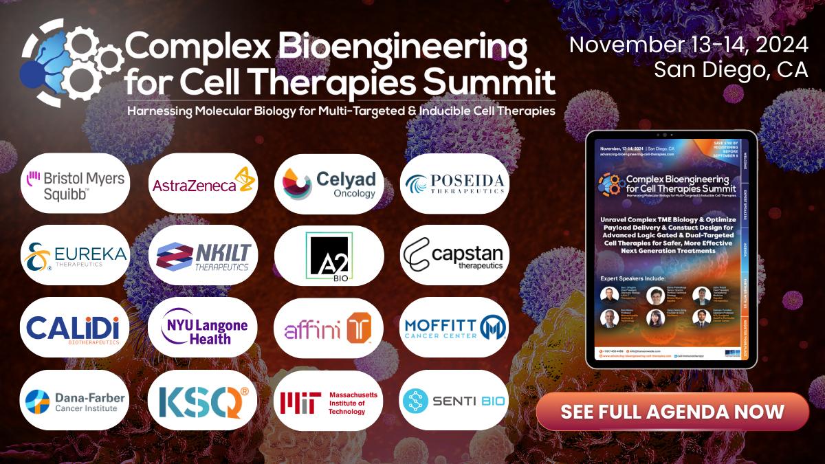 Complex Bioengineering for Cell Therapies Summit banner image