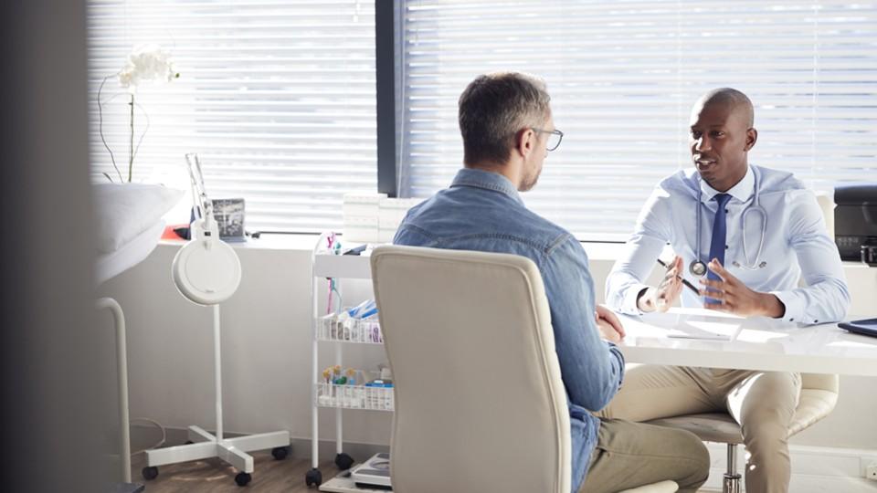 Discussion in an HCP office about possibilities