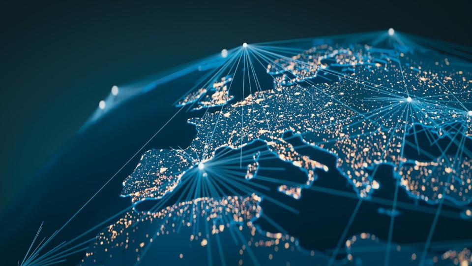 Data representation of Europe