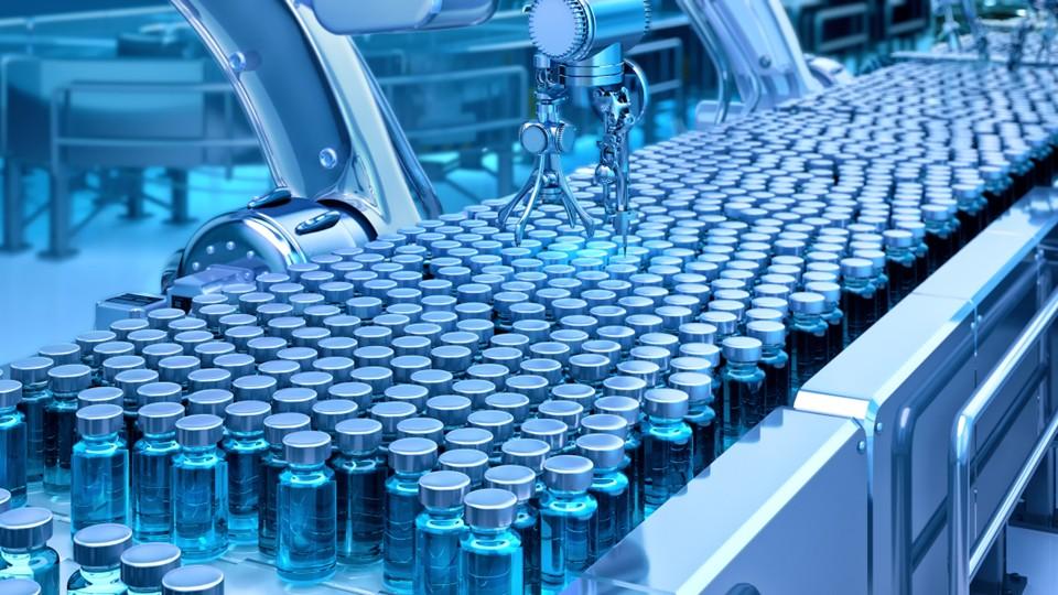 robotic pharma production line