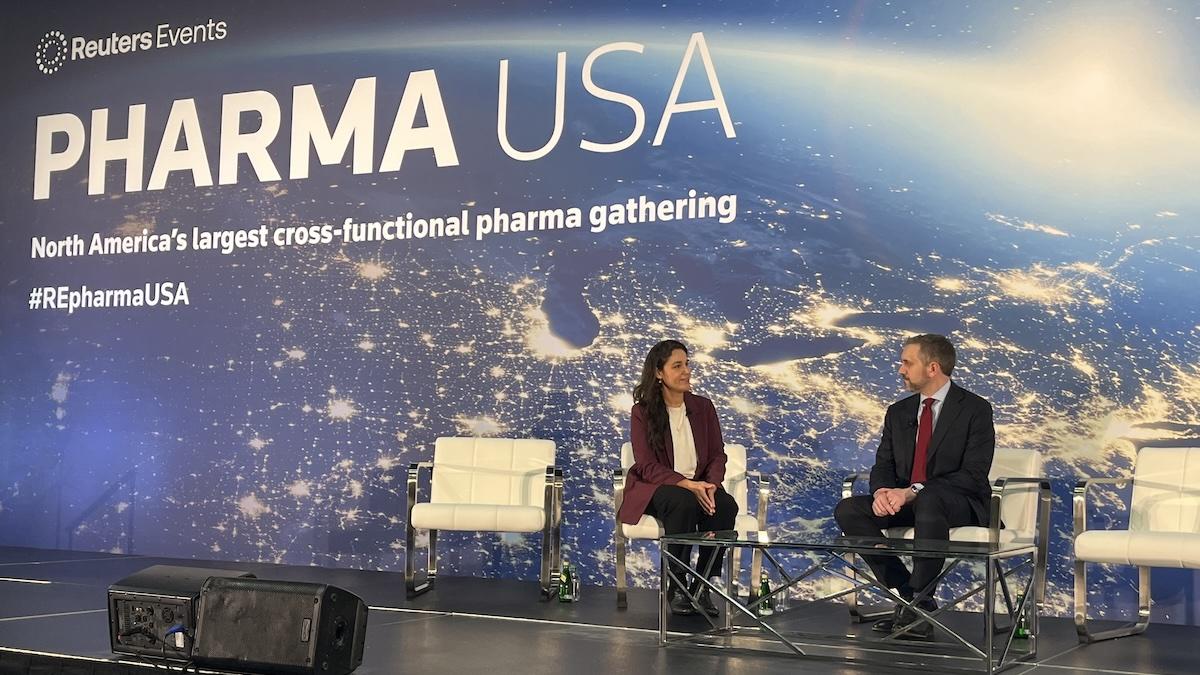Reuters Antitrust Correspondent Jody Godoy interviews FTC Bureau of Competition Director Daniel Guarnera at Reuters Pharma USA in Philadelphia.