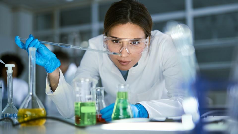 Female scientist in the lab