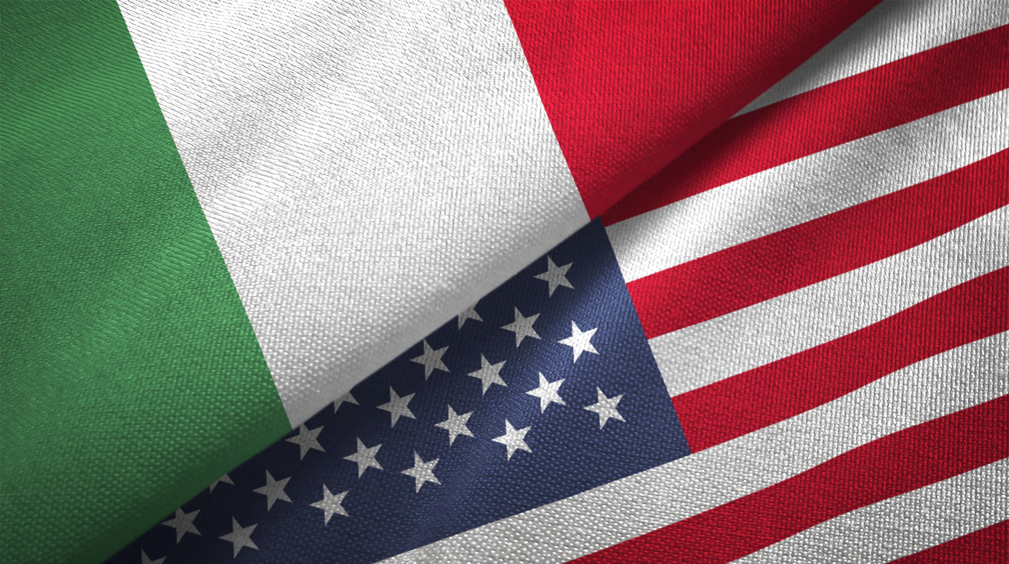 Italian and US flags