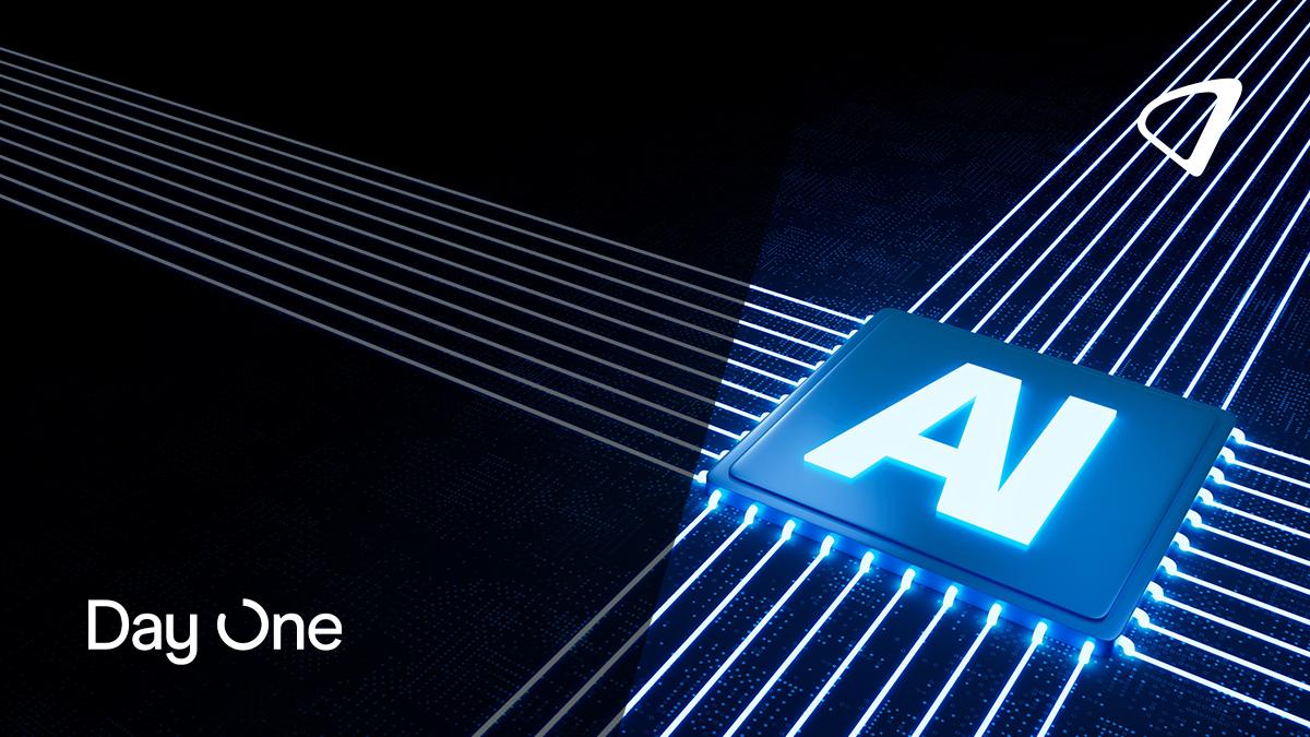 artificial intelligence chip with connected lines