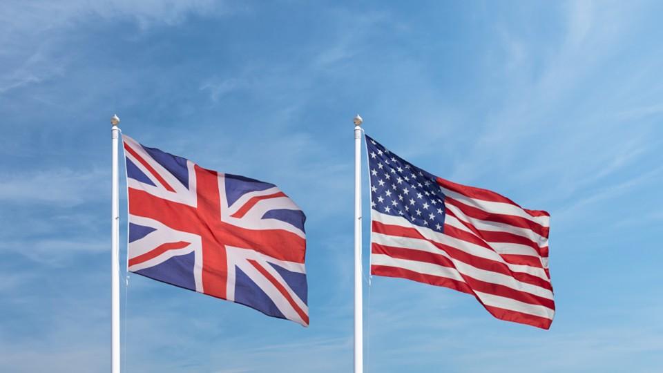 US-UK flags