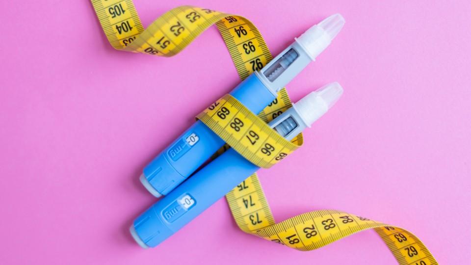 weight loss injections and measuring tape