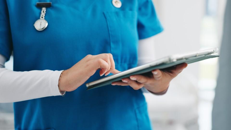 HCP with tablet
