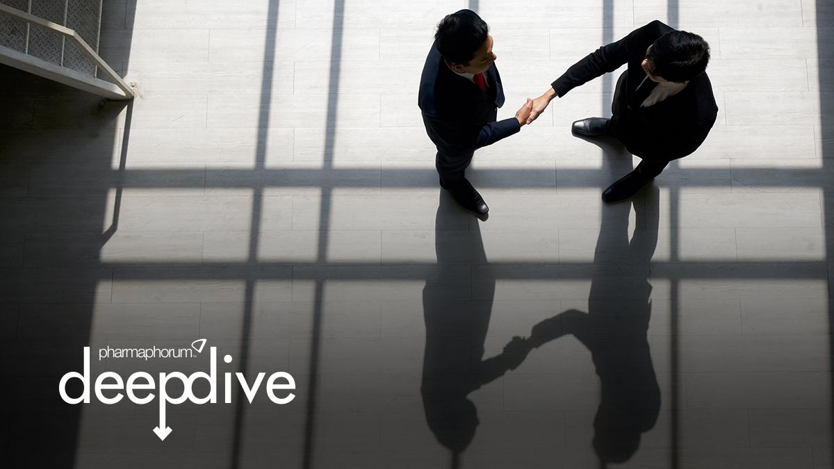 Two people shaking hands