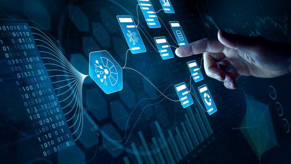 predictive AI being used by human hand