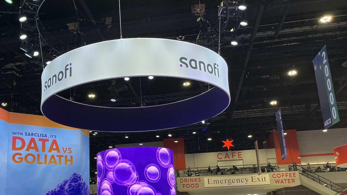 Sanofi conference booth