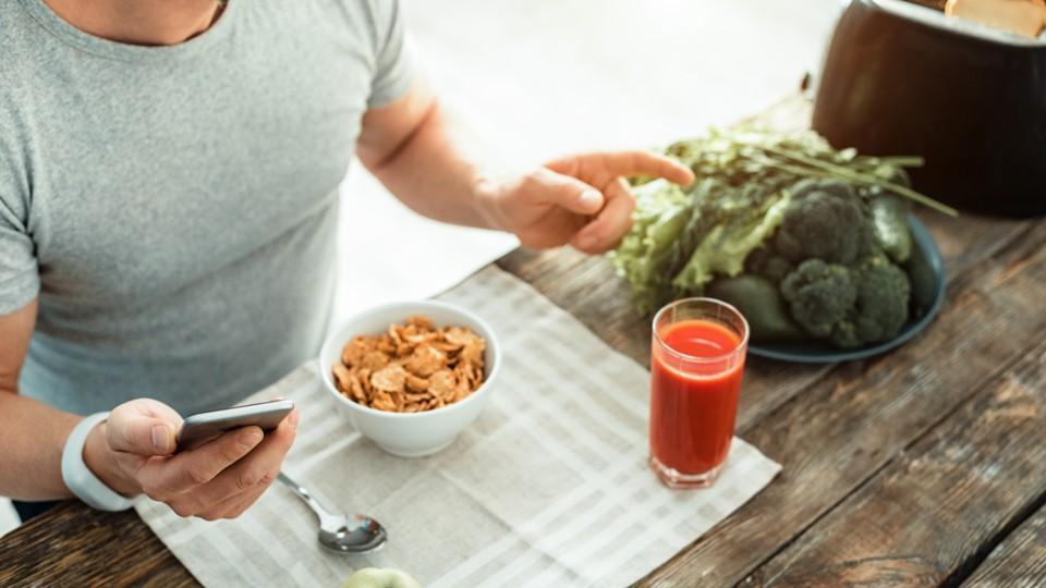 Nutrition tracking by middle aged male