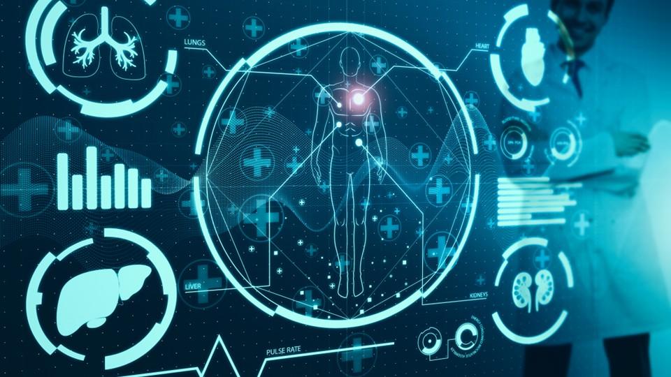 Concept of AI overview of patient in clinical trial