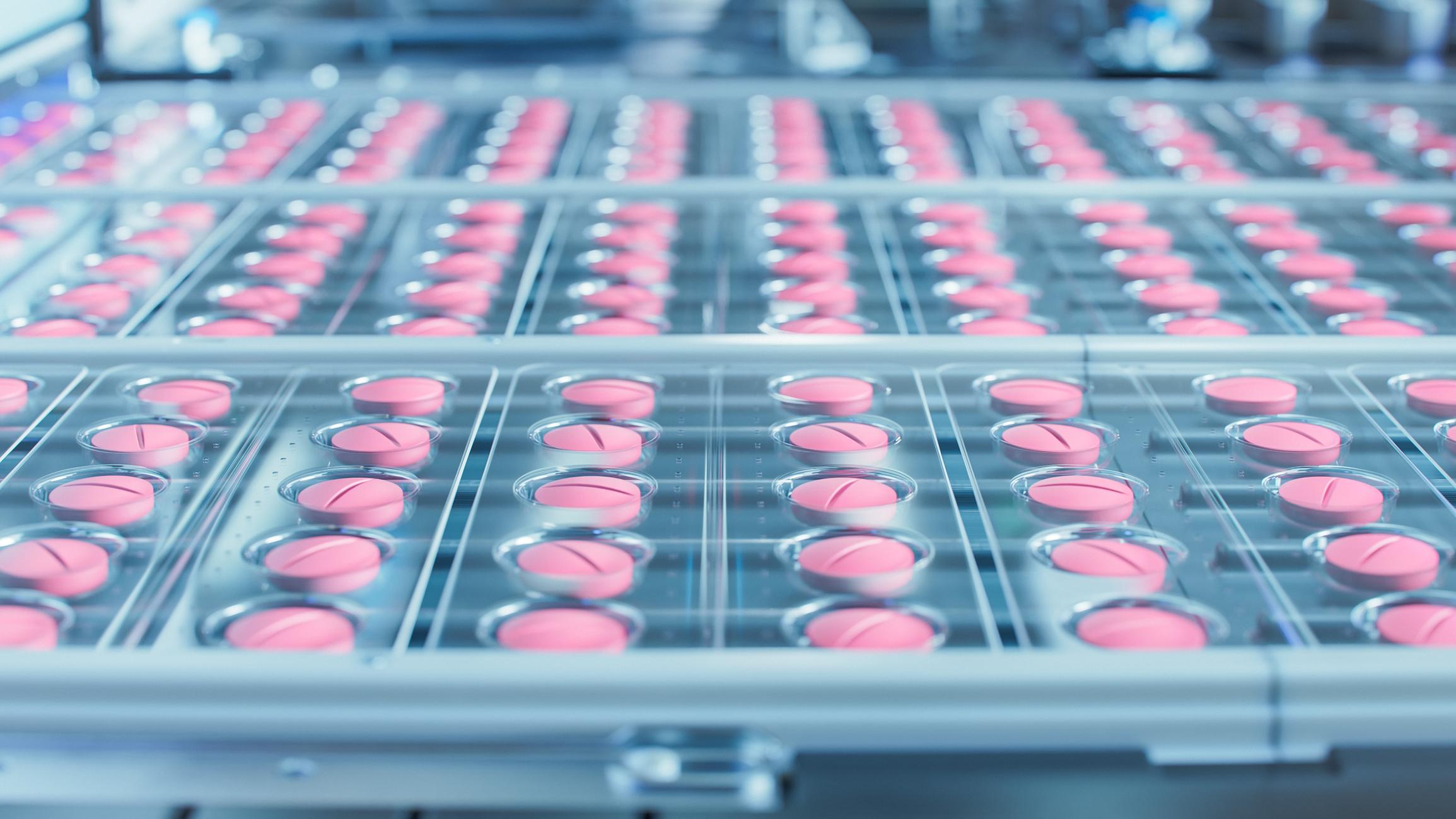 Pill manufacturing line