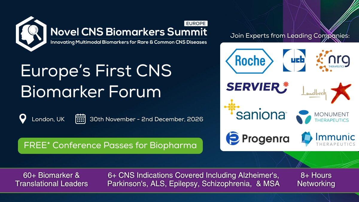 Novel CNS Biomarkers Summit Europe