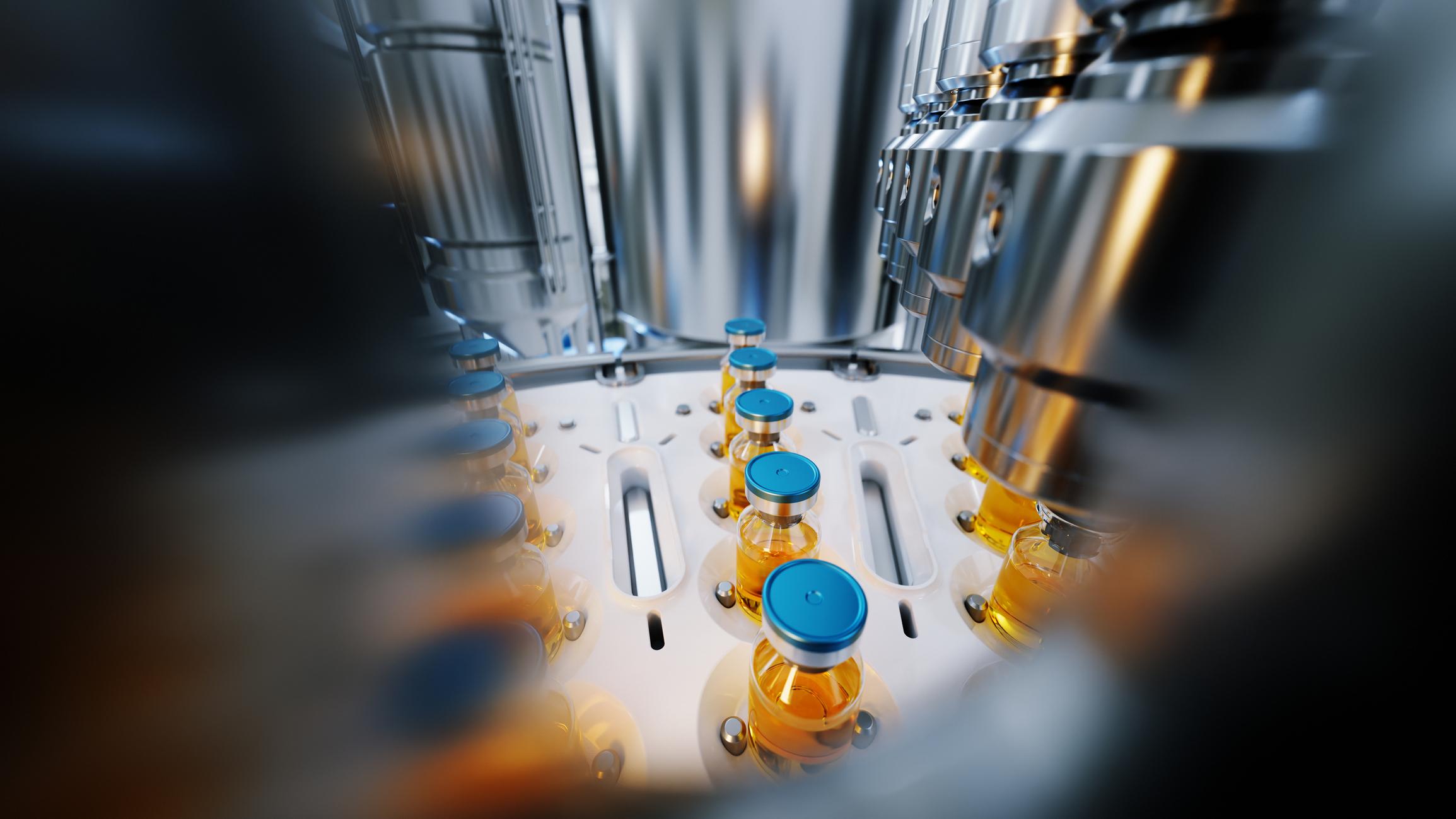 Auto vacuum sealed vaccines in manufacturing plant