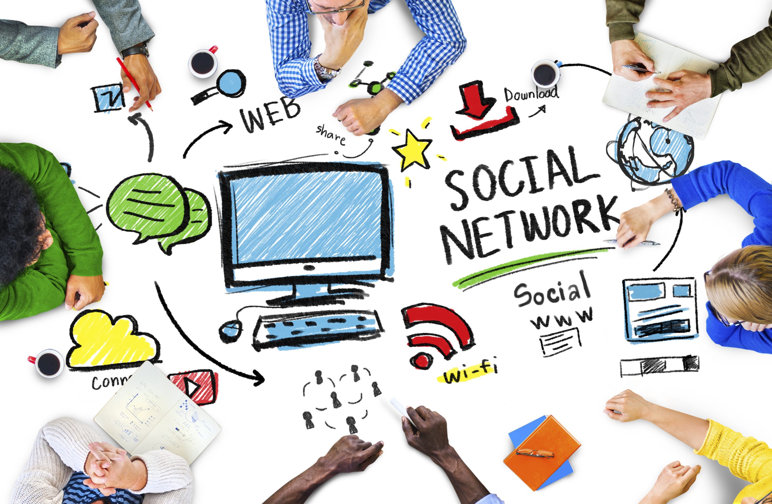 Social Network Social Media People Meeting Communication Concept