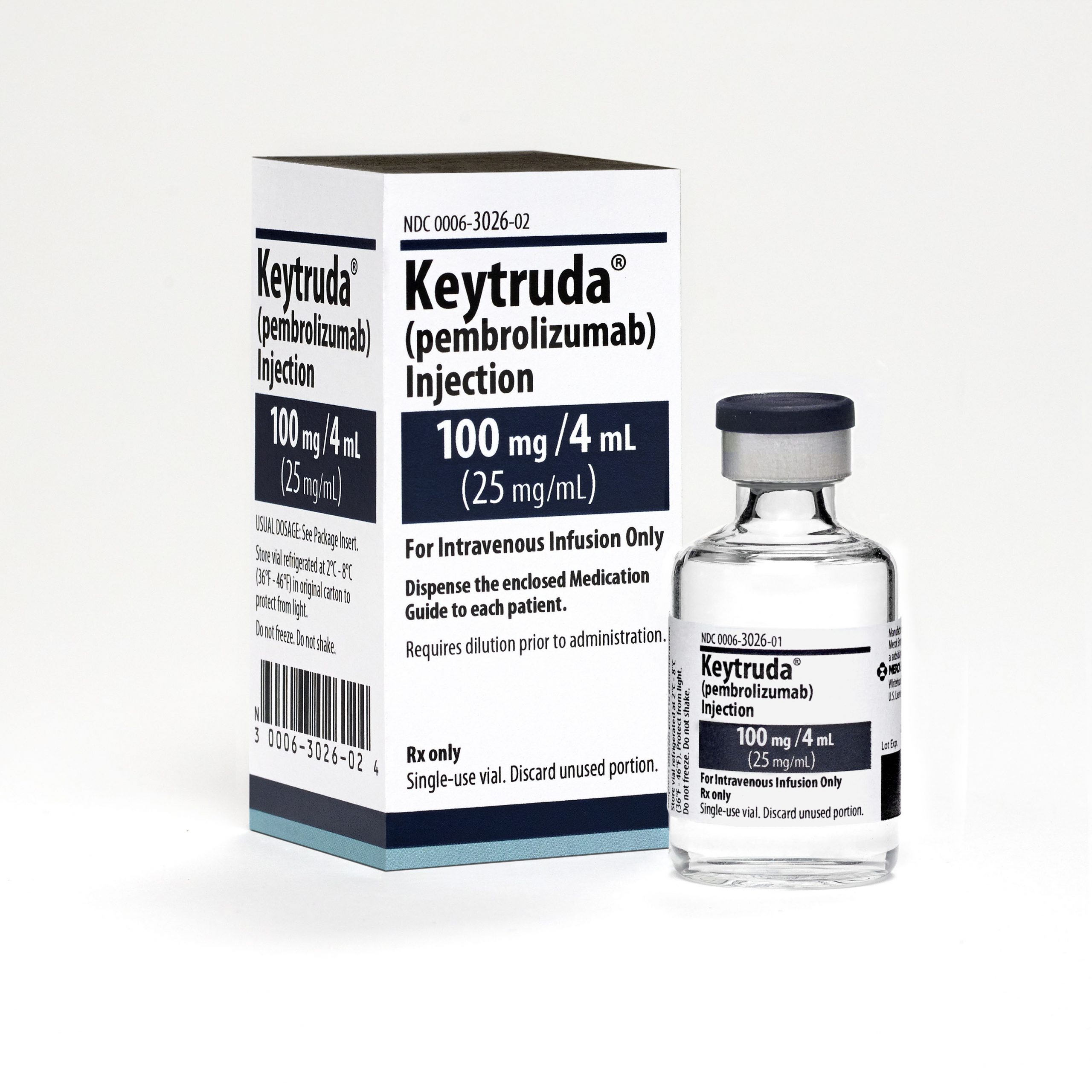 KEYTRUDA is a prescription medicine used to treat a kind of skin cancer called melanoma

Keytruda 100mg/4mL Vial and Carton
2015