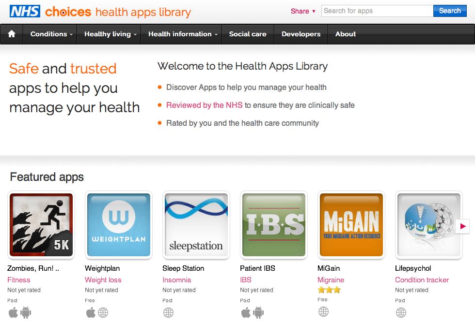 NHS-health-apps-library