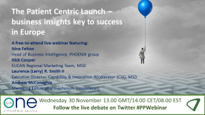 The Patient Centric Launch – business insights key to success in Europe