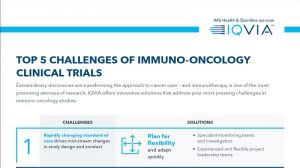 Top 5 challenges of immuno-oncology clinical trials