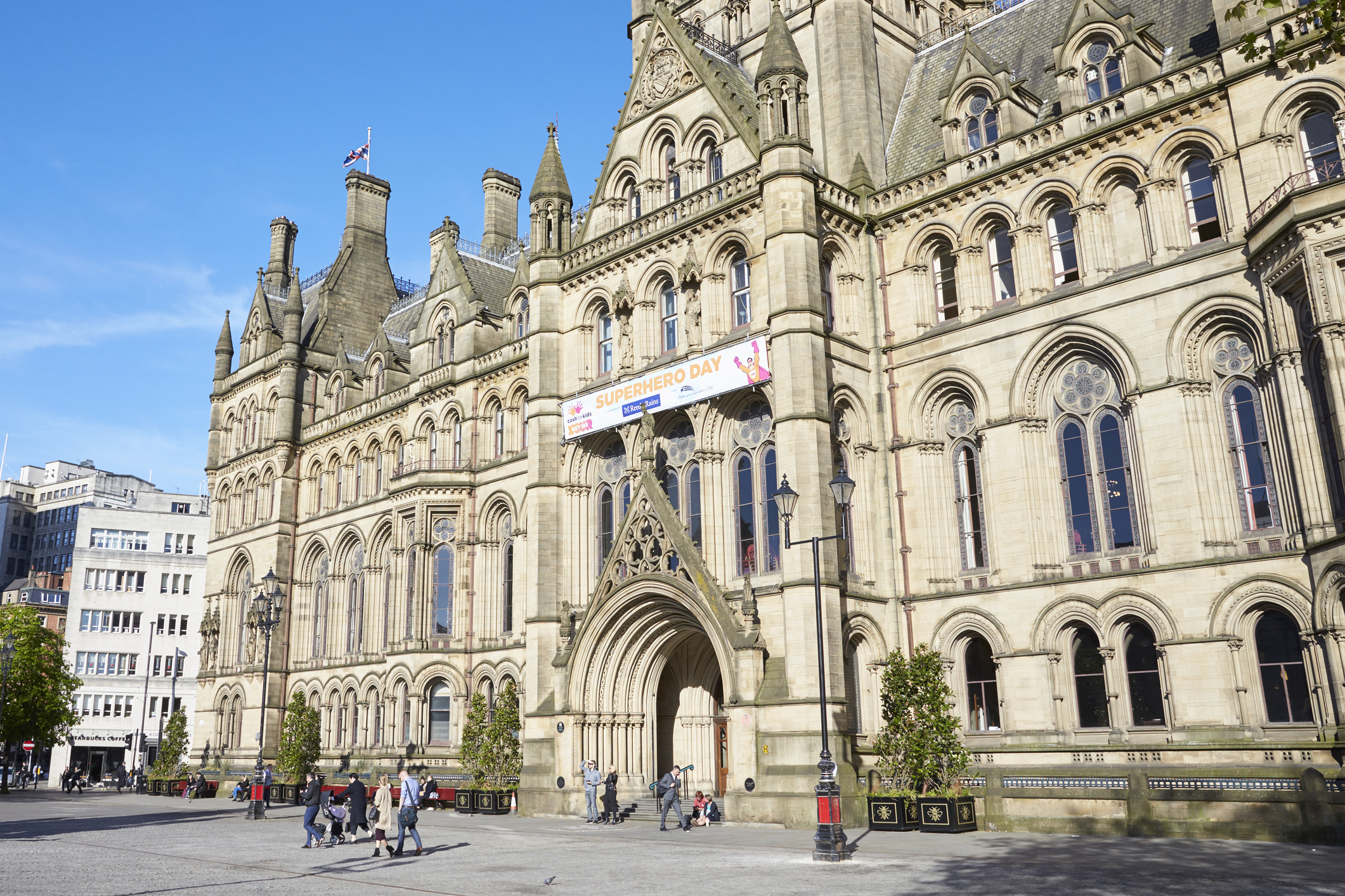 Manchester, UK - 4 May 2017: Exterior Of Manchester Town Hall Building
