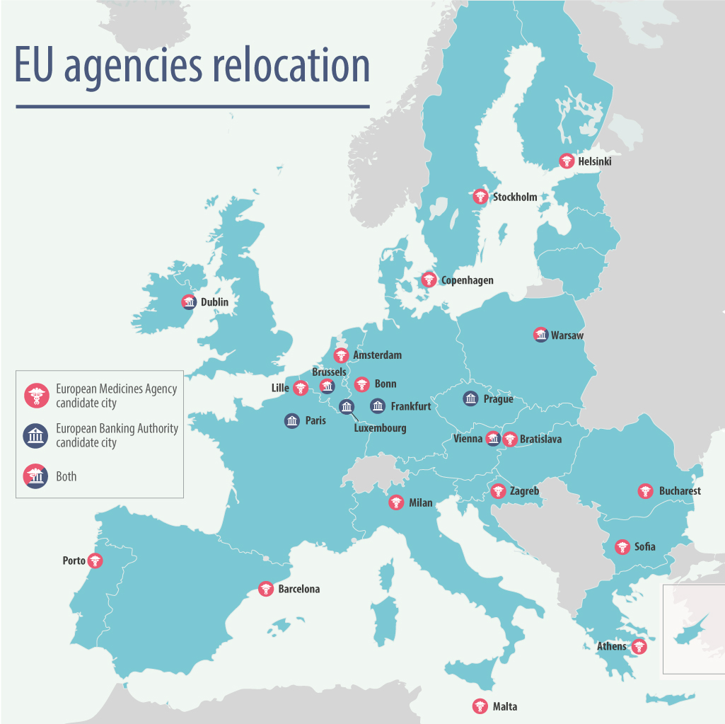 19 cities are bidding to be the new home of the EMA