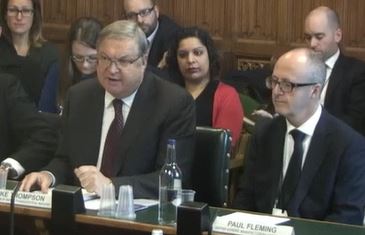 The ABPI's Mike Thompson (left) gave evidence this morning to a Commons committee on Brexit