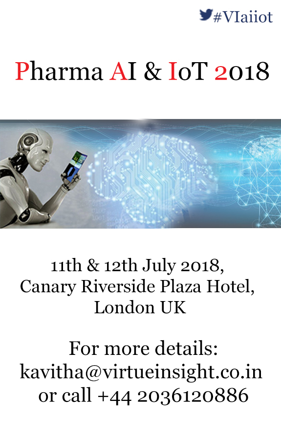 Pharma AI &amp; IoT 2018 - (575x860px size banner)